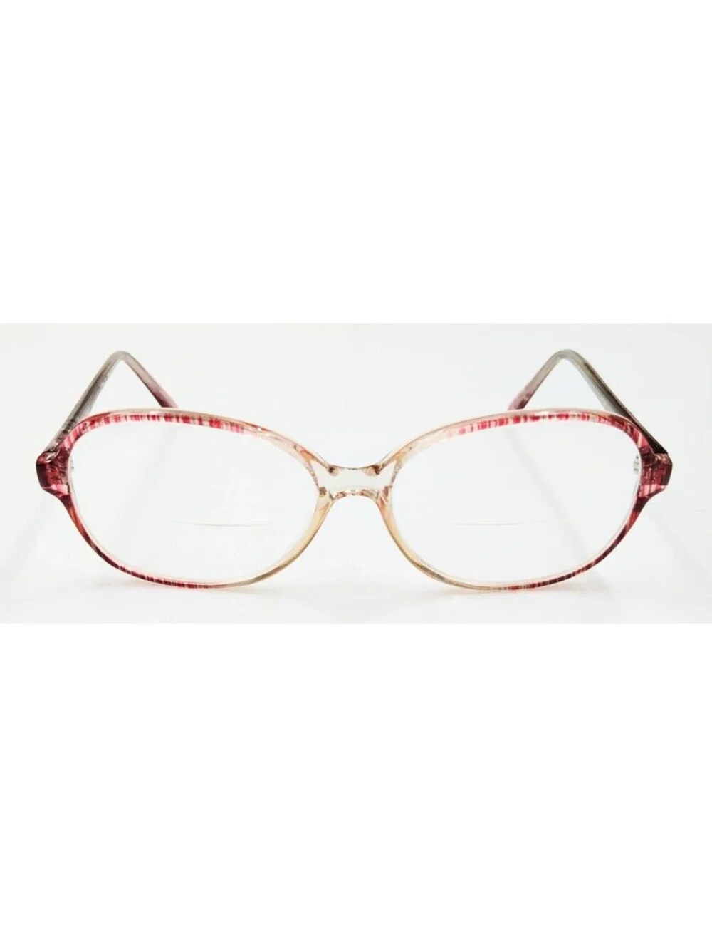 53rd ST Rose Eyeglasses Frames 53-16-135 Pink Striped Oval Womens Vintage